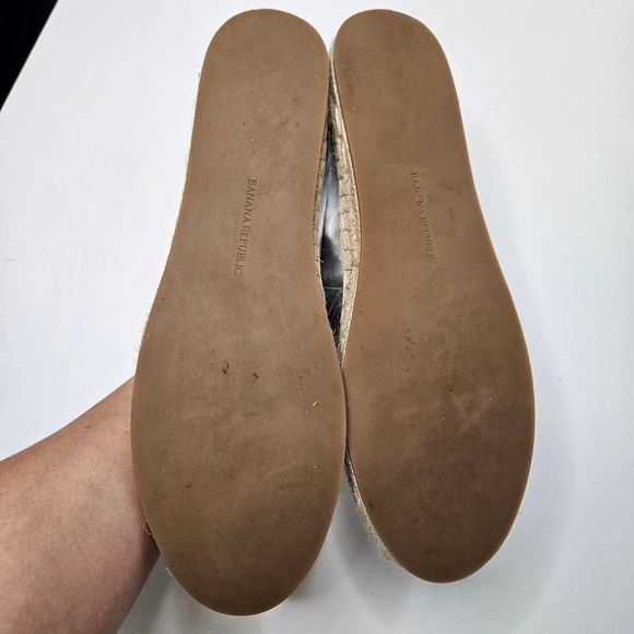 Banana Republic Silver‎ Espadrilles Slip On Shoes Women's 10 - Picture 7 of 9
